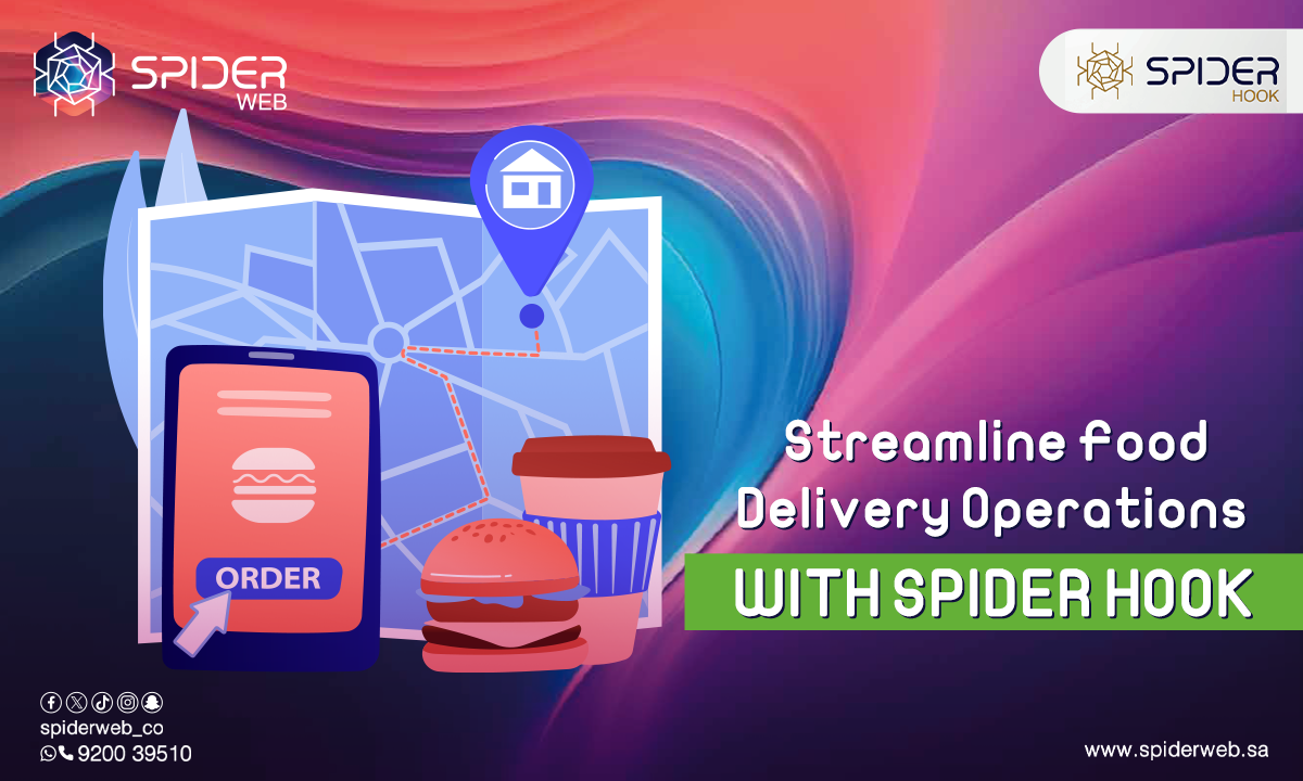 Spider Hook dashboard integrating food delivery platforms and POS systems for Saudi restaurants and cloud kitchens